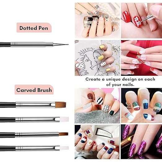 Set of 15 Acrylic Nail Art Brushes