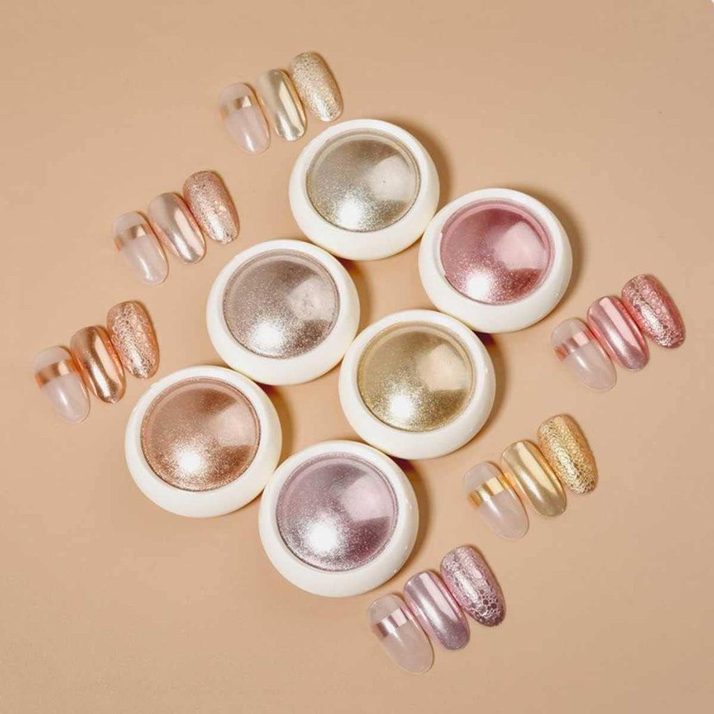 6 Colors Chrome Nail Powder Set