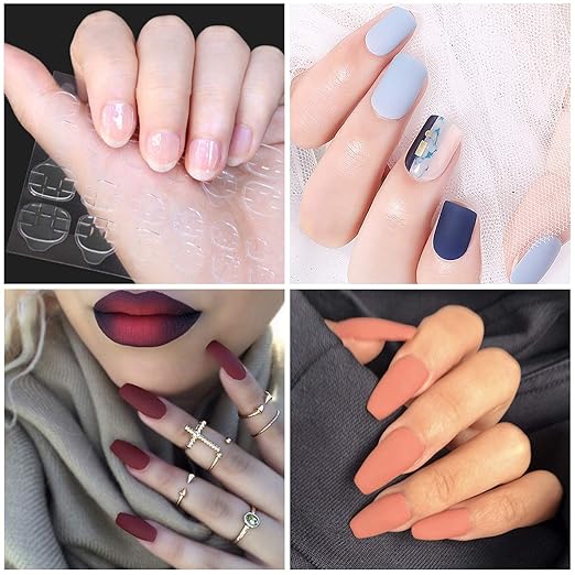 10 Sheets Double-Sided Nail Jelly Sticker Waterproof Breathable Glue