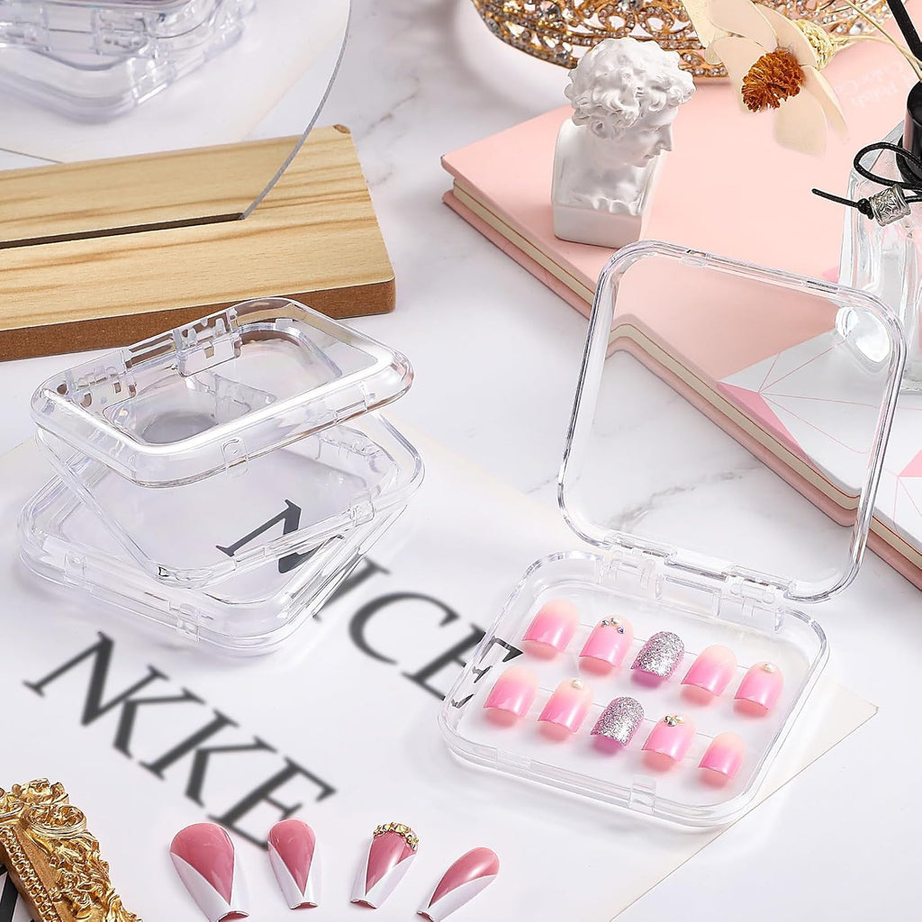 Clear Acrylic Press On Nail Storage Containers, 1 Piece Display Box Set