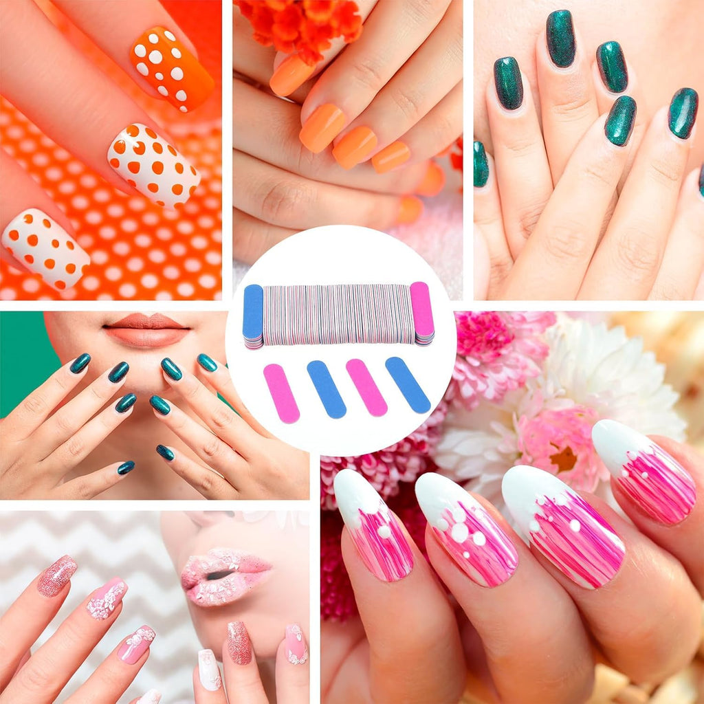 Mini Nail Files 100 Pcs Disposable Double Sided Nail File