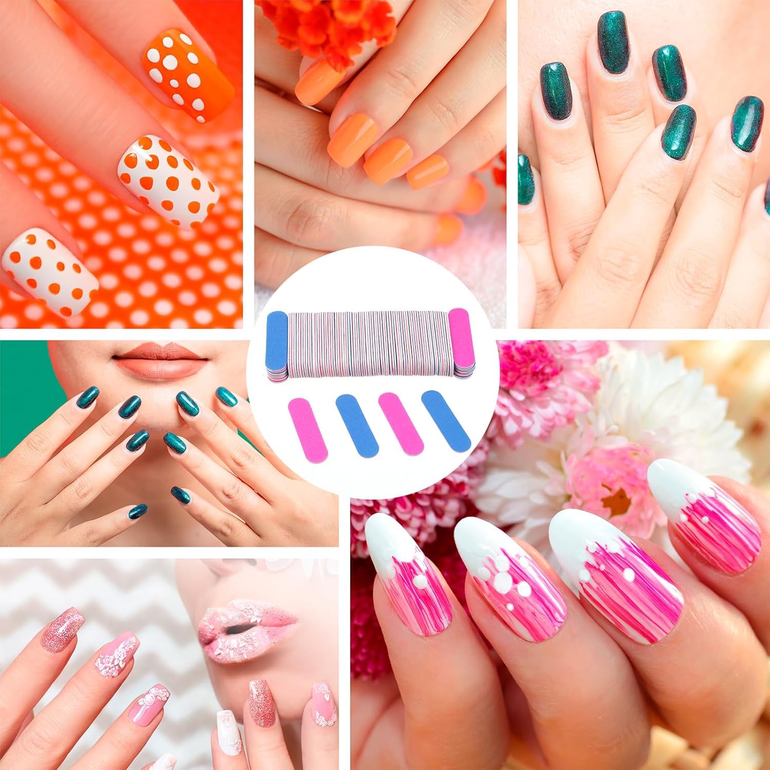 Mini Nail Files 100 Pcs Disposable Double Sided Nail File