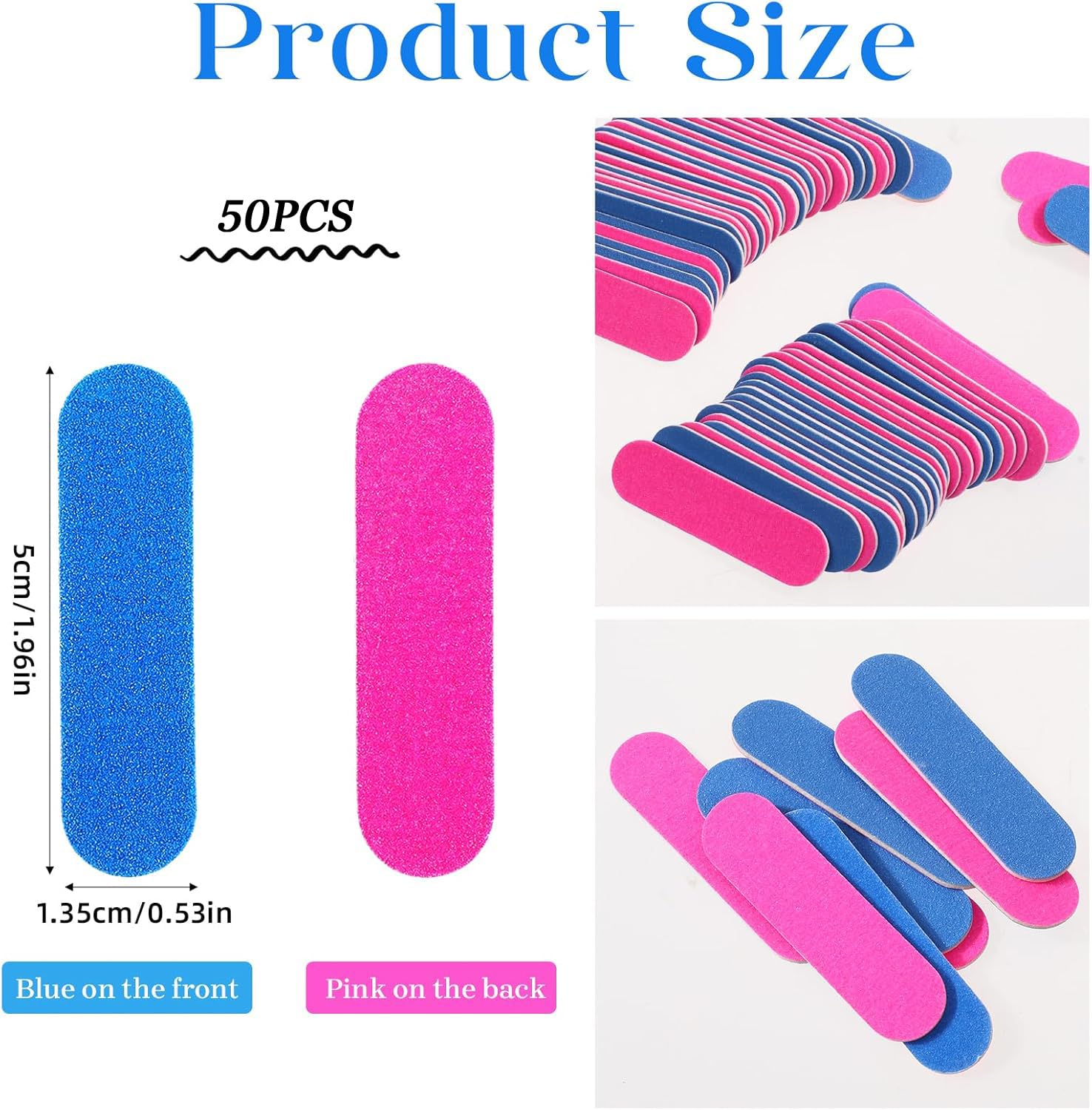 Mini Nail Files 100 Pcs Disposable Double Sided Nail File