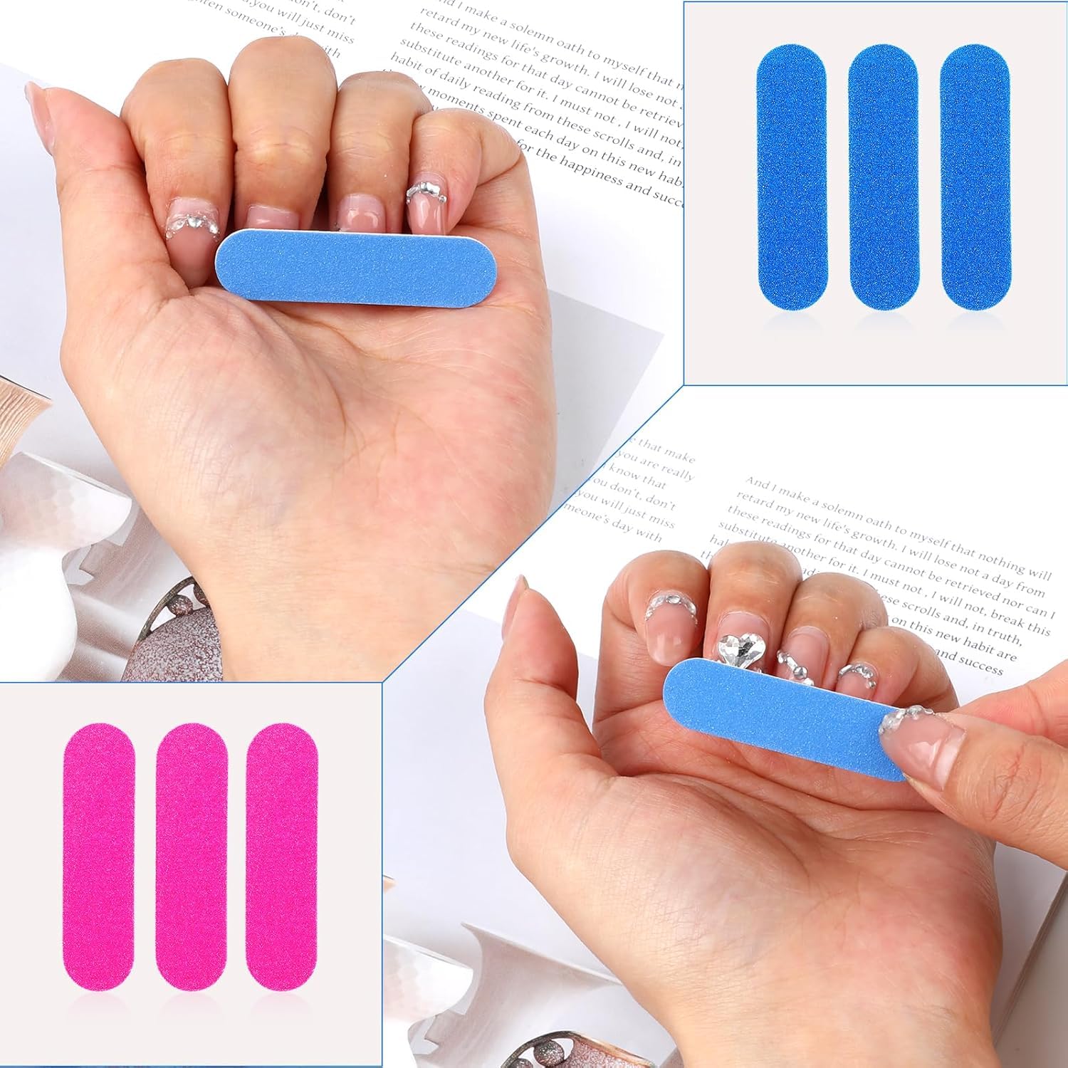 Mini Nail Files 100 Pcs Disposable Double Sided Nail File