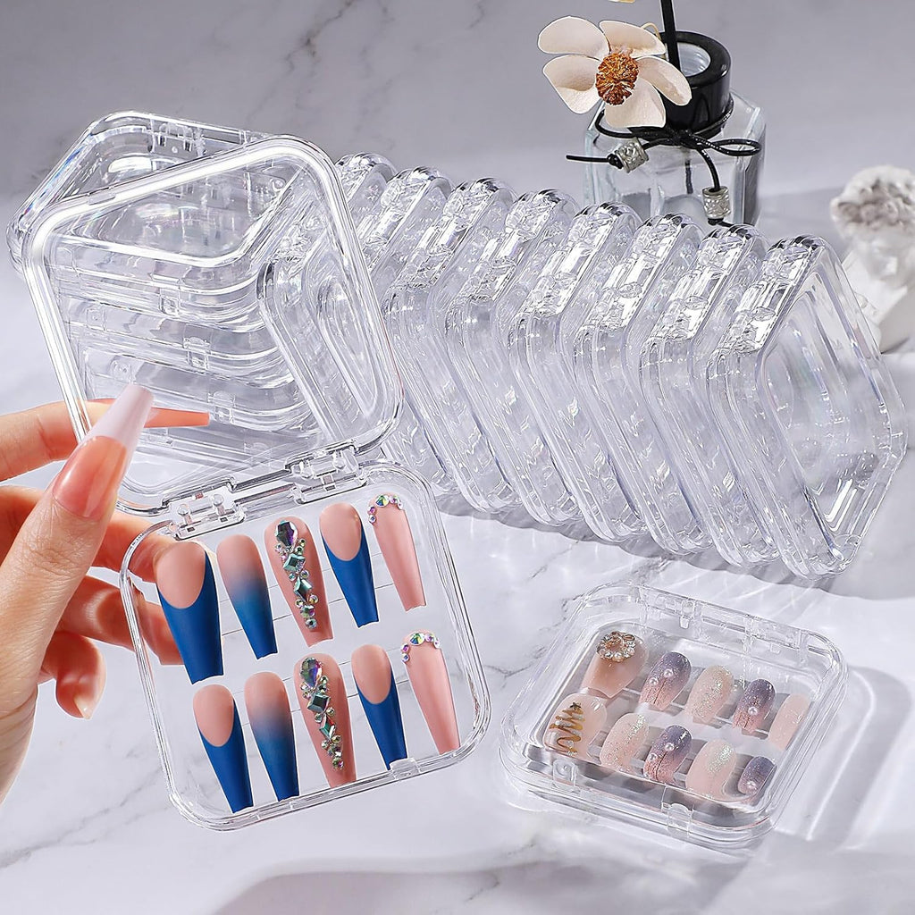 Clear Acrylic Press On Nail Storage Containers, 1 Piece Display Box Set