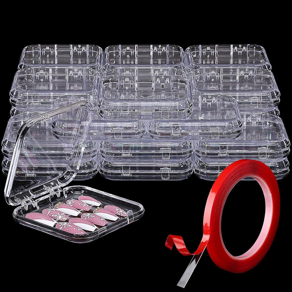 Clear Acrylic Press On Nail Storage Containers, 1 Piece Display Box Set